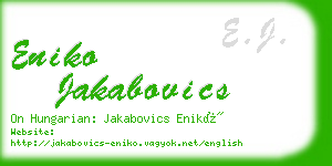 eniko jakabovics business card